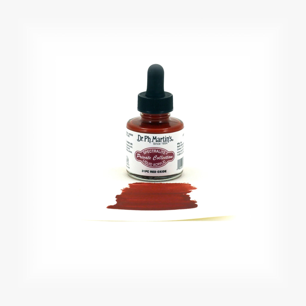 Dr. Ph. Martin's Spectralite Private Collection Liquid Acrylics, 1.0 oz, Red Oxide (31PC)