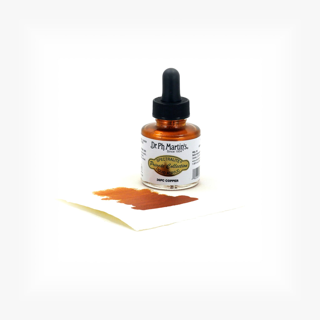 Dr. Ph. Martin's Spectralite Private Collection Liquid Acrylics, 1.0 oz, Copper (36PC)