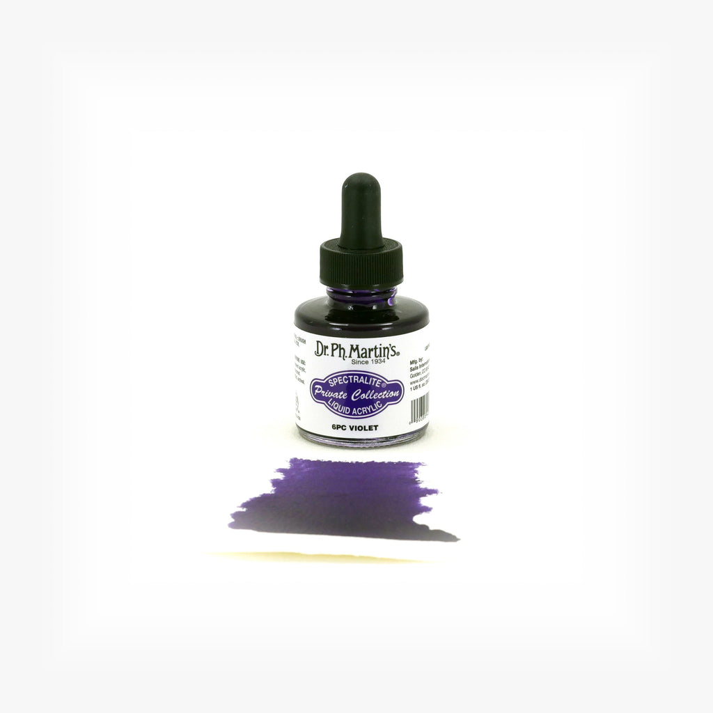 Dr. Ph. Martin's Spectralite Private Collection Liquid Acrylics, 1.0 oz, Violet (6PC)