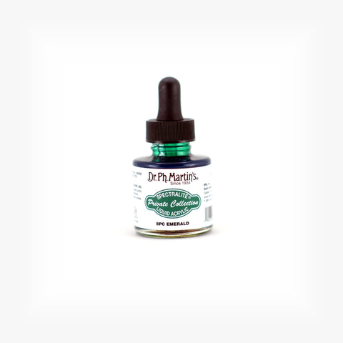 Dr. Ph. Martin's Spectralite Private Collection Liquid Acrylics, 1.0 oz, Emerald (8PC)
