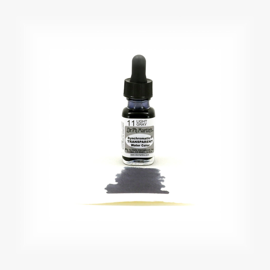 Dr. Ph. Martin's Synchromatic Transparent Water Color, 0.5 oz, Light Gray (11)