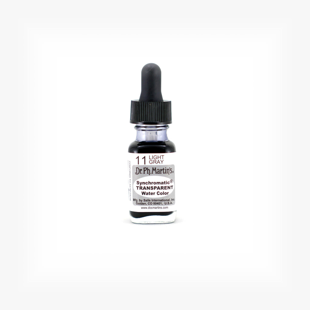 Dr. Ph. Martin's Synchromatic Transparent Water Color, 0.5 oz, Light Gray (11)