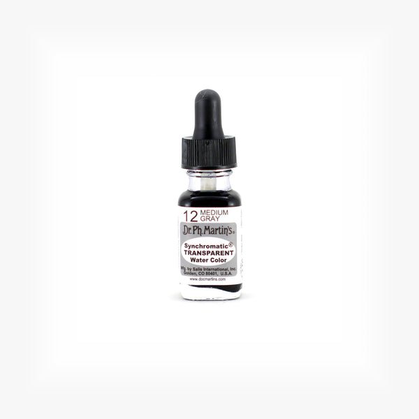 その他 Dr. Ph. Martin's Synchromatic Transparent Water Color 0.5 oz Medium Gray (12) i8my1cf SYNC05OZS12.MAIN.