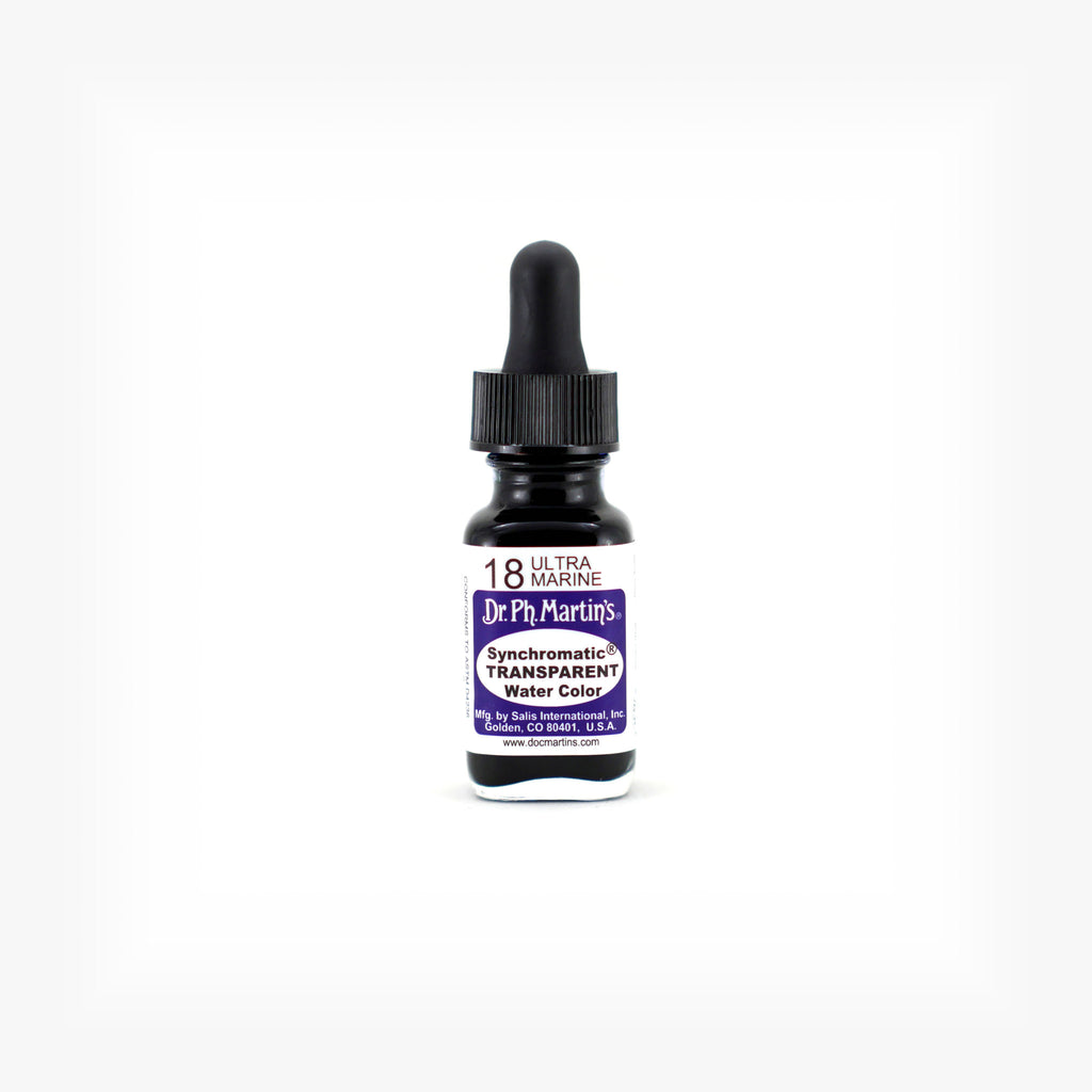 Dr. Ph. Martin's Synchromatic Transparent Water Color, 0.5 oz, Ultra Marine (18)