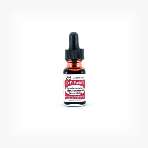 Dr. Ph. Martin's Synchromatic Transparent Water Color, 0.5 oz, Carmine (26)