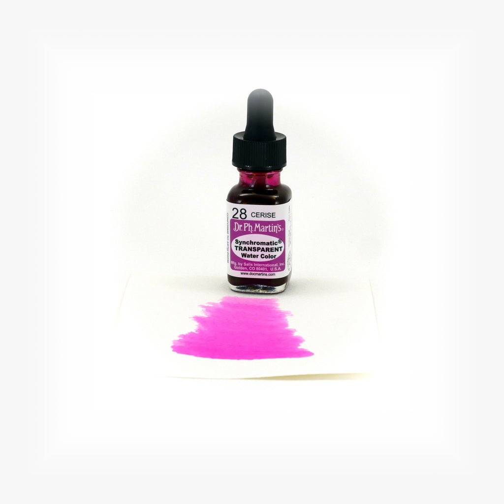 Dr. Ph. Martin's Synchromatic Transparent Water Color, 0.5 oz, Cerise (28)