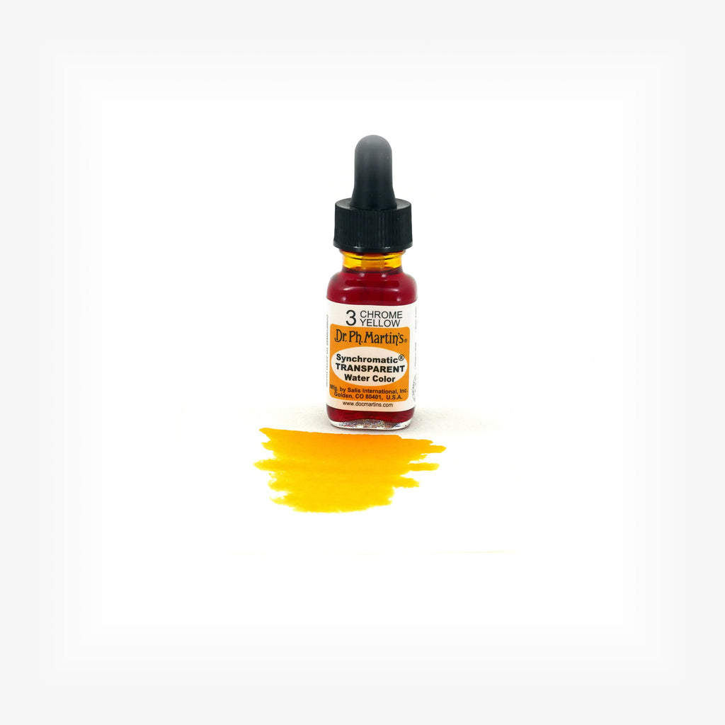 Dr. Ph. Martin's Synchromatic Transparent Water Color, 0.5 oz, Chrome Yellow (3)