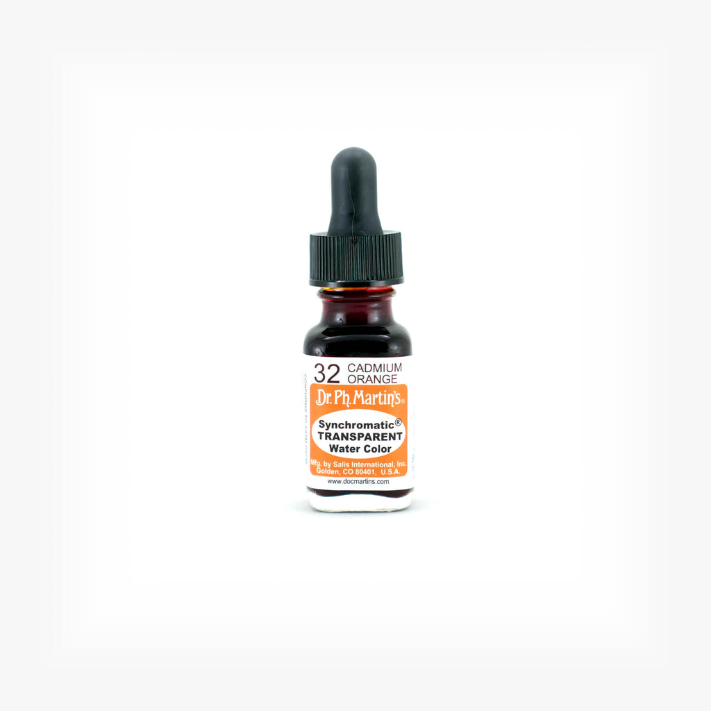 Dr. Ph. Martin's Synchromatic Transparent Water Color, 0.5 oz, Cadmium Orange (32)