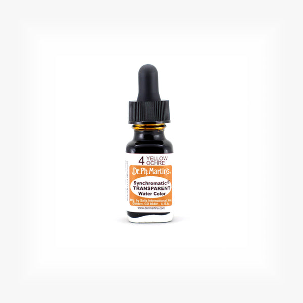 (未使用･未開封品)　Dr. Ph. Martin's Synchromatic Transparent Water Color 0.5 oz Yellow Ochre (4) 60wa65s SYNC05OZS4.MAIN.