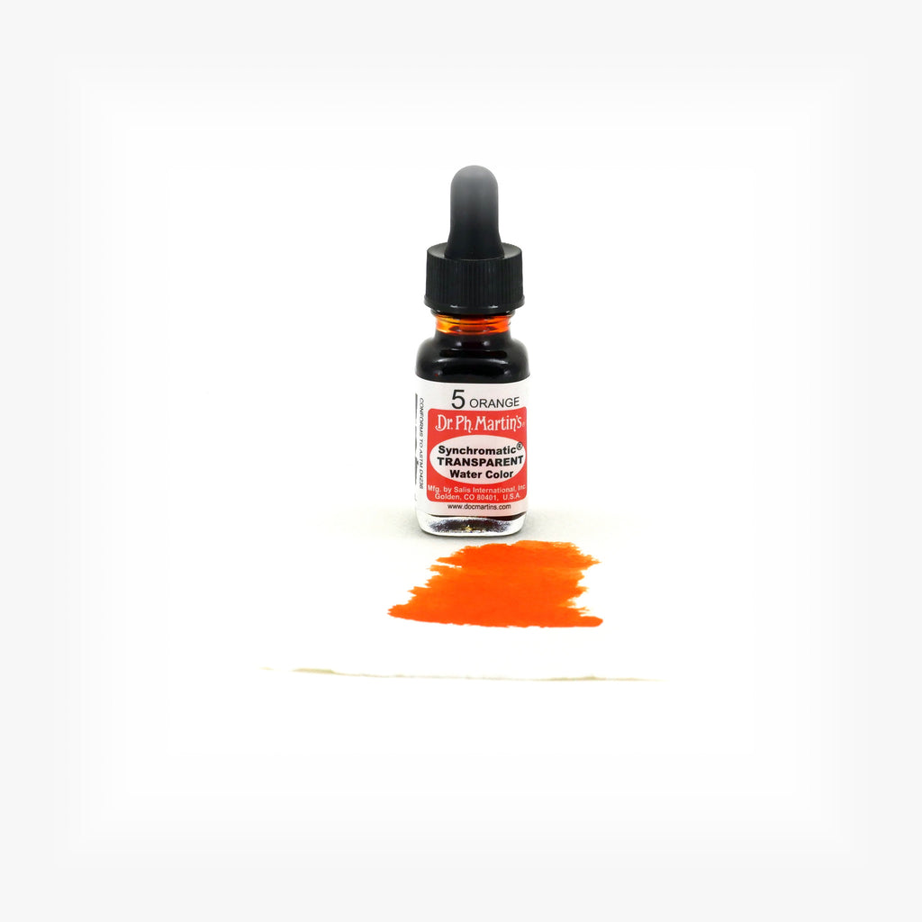 Dr. Ph. Martin's Synchromatic Transparent Water Color, 0.5 oz, Orange (5)