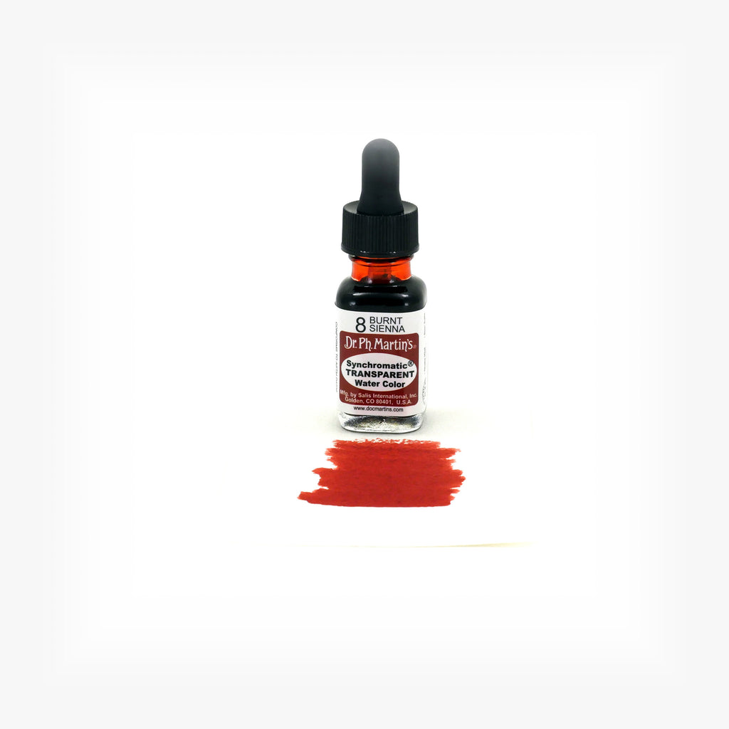 Dr. Ph. Martin's Synchromatic Transparent Water Color, 0.5 oz, Burnt Sienna (8)