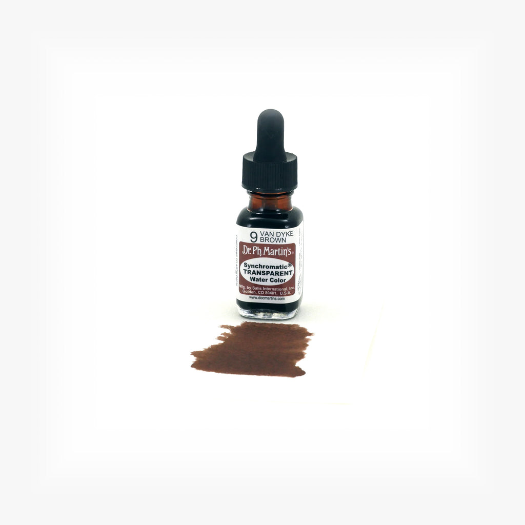 Dr. Ph. Martin's Synchromatic Transparent Water Color, 0.5 oz, Van Dyke Brown (9)