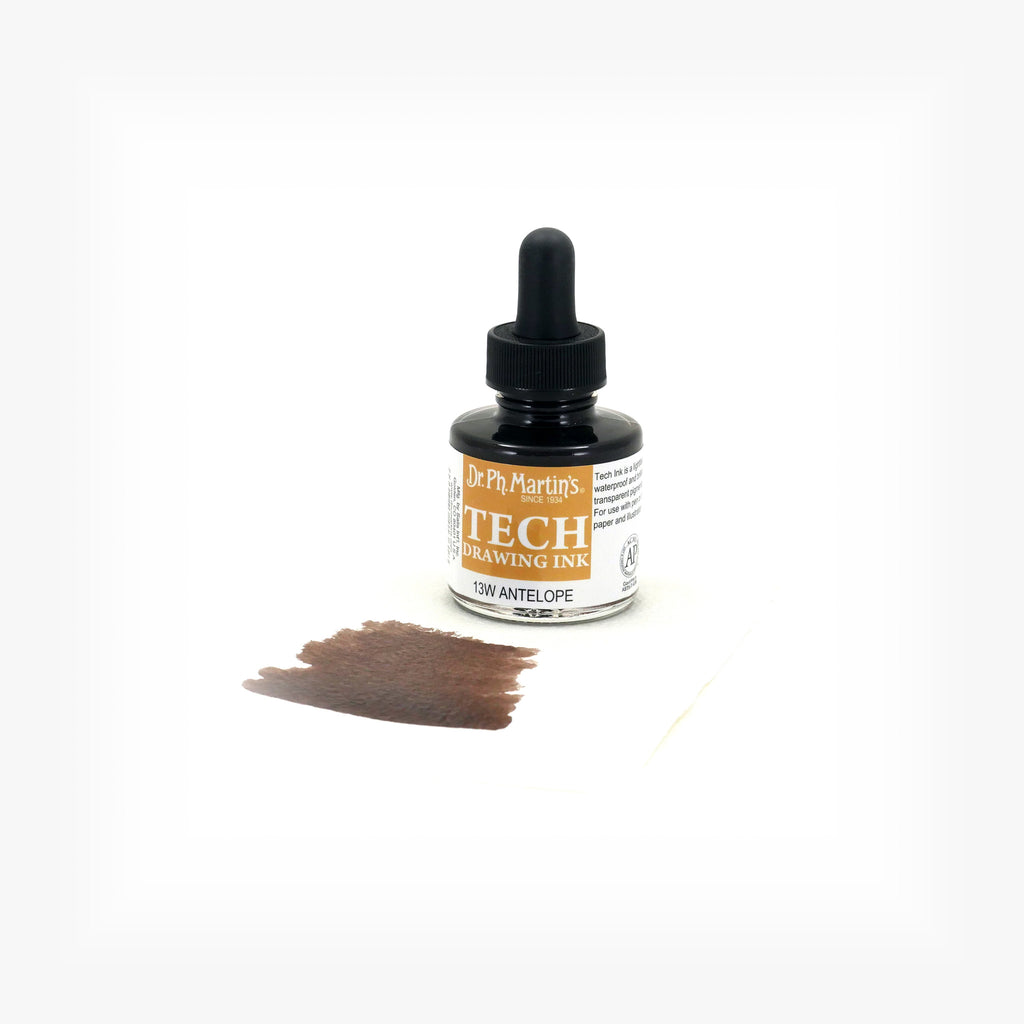 Dr. Ph. Martin's TECH Drawing Ink, 1.0 oz, Antelope (13W)