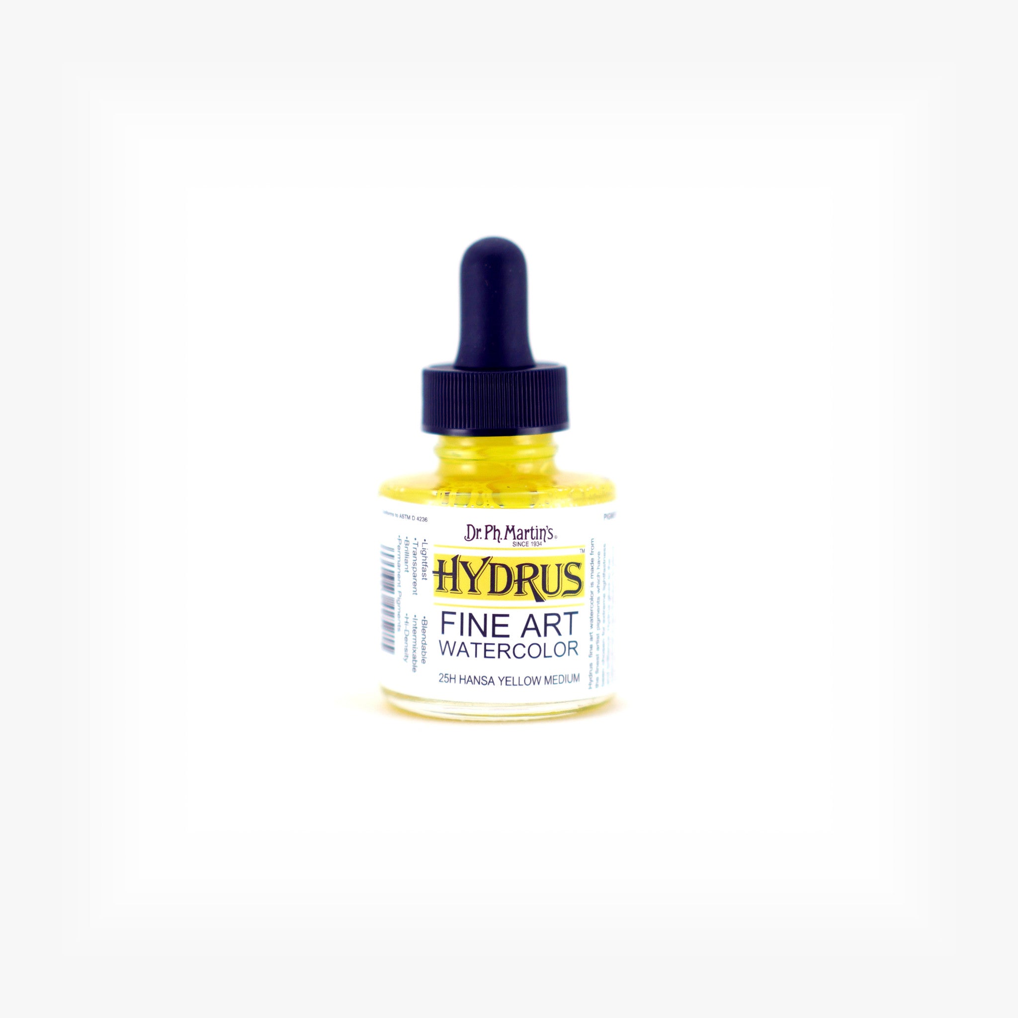 (未使用･未開封品)　Dr. Ph. Martin's Hydrus Fine Art Watercolor 1.0 oz Hansa Yellow Medium (25H) 7z28pnb HYDR10OZS25H.MAIN.