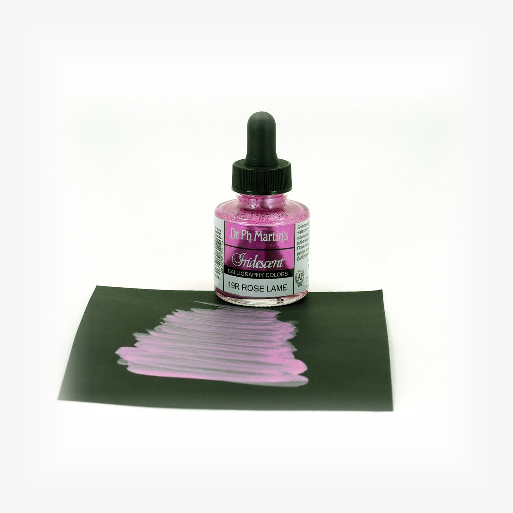 Dr. Ph. Martin's Iridescent Calligraphy Color, 1.0 oz, Rose Lame (19R)