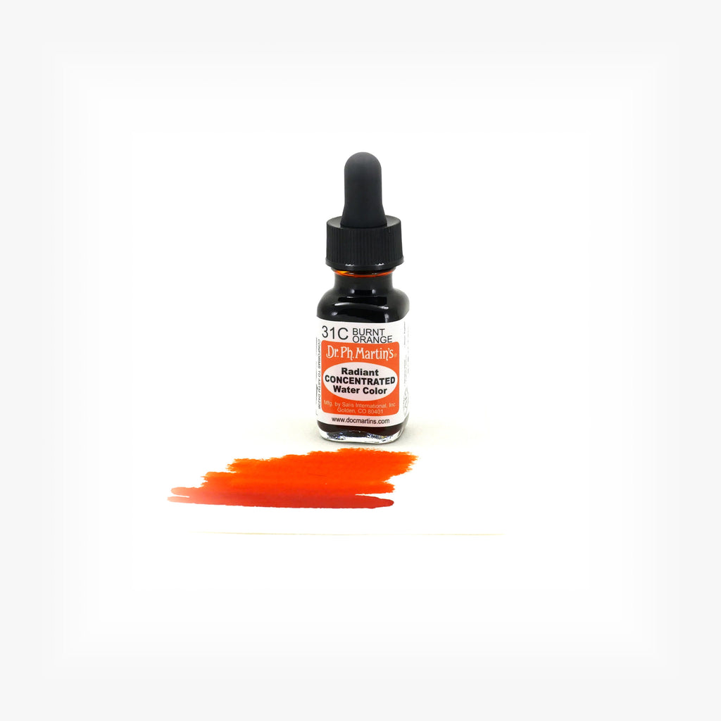 Dr. Ph. Martin's Radiant Concentrated Water Color, 0.5 oz, Burnt Orange (31C)