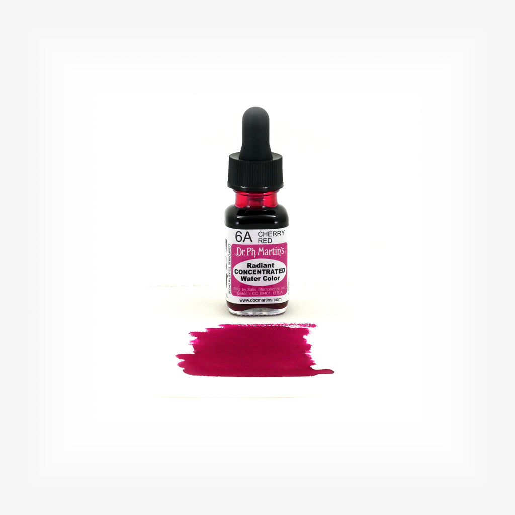 Dr. Ph. Martin's Radiant Concentrated Water Color, 0.5 oz, Cherry Red (6A)