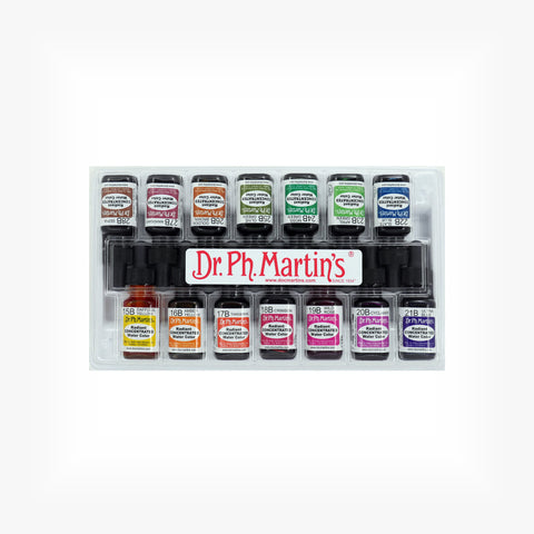 Dr. Ph. Martin's Radiant Concentrated Water Color, 0.5 oz, Set of 14 (Set B)