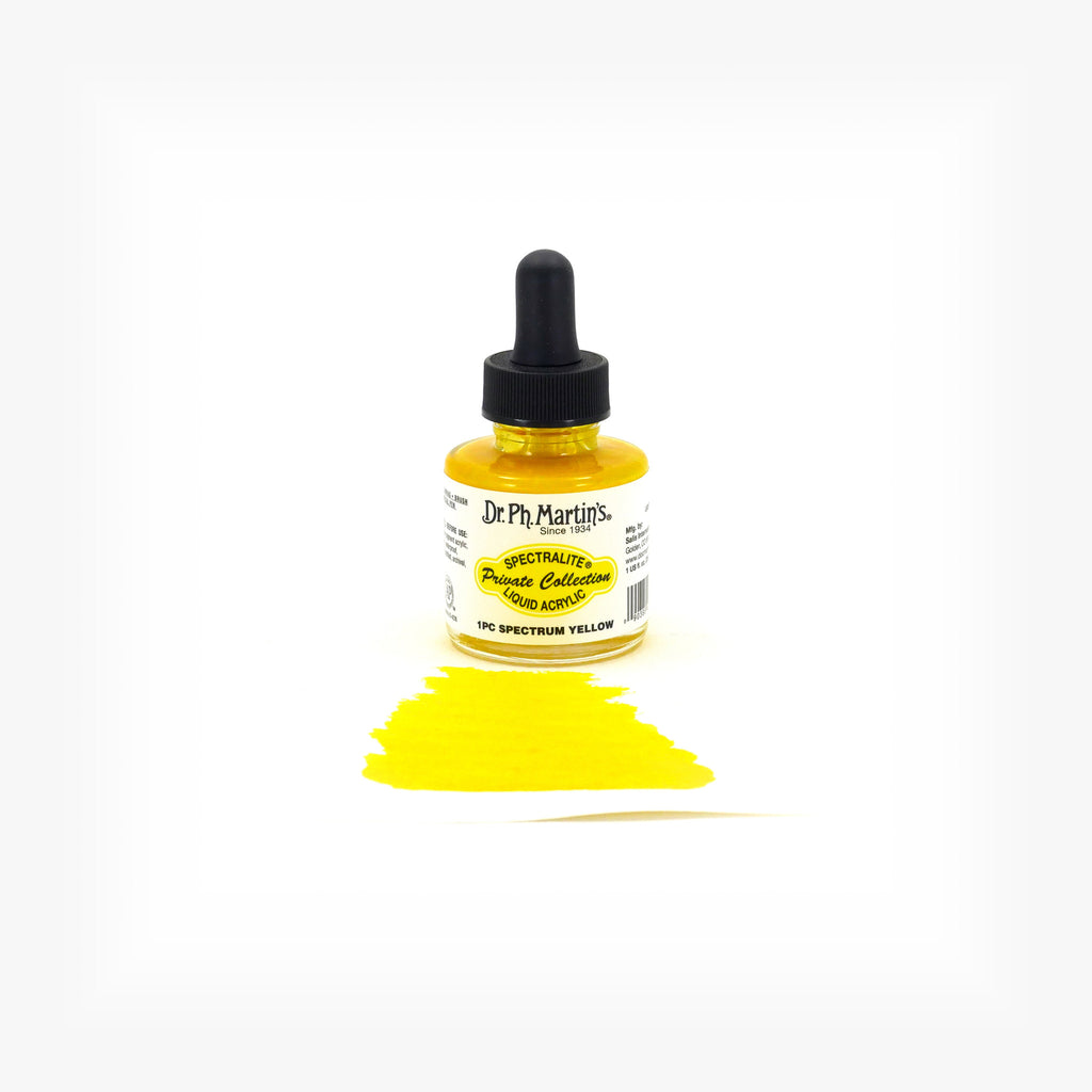 Dr. Ph. Martin's Spectralite Private Collection Liquid Acrylics, 1.0 oz, Spectrum Yellow (1PC)