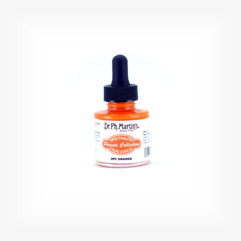 Dr. Ph. Martin's Spectralite Private Collection Liquid Acrylics, 1.0 oz, Orange (2PC)