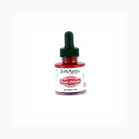 Dr. Ph. Martin's Spectralite Private Collection Liquid Acrylics, 1.0 oz, Ruby Red (3PC)