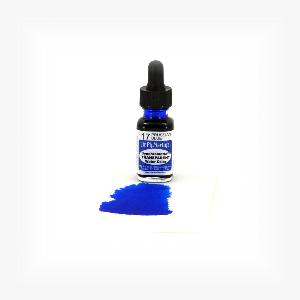 Dr. Ph. Martin's Synchromatic Transparent Water Color, 0.5 oz, Prussian Blue (17)