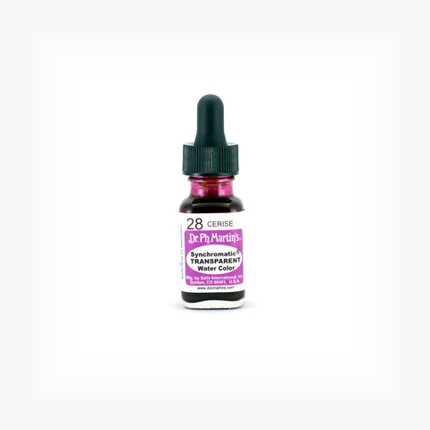 Dr. Ph. Martin's Synchromatic Transparent Water Color, 0.5 oz, Cerise (28)