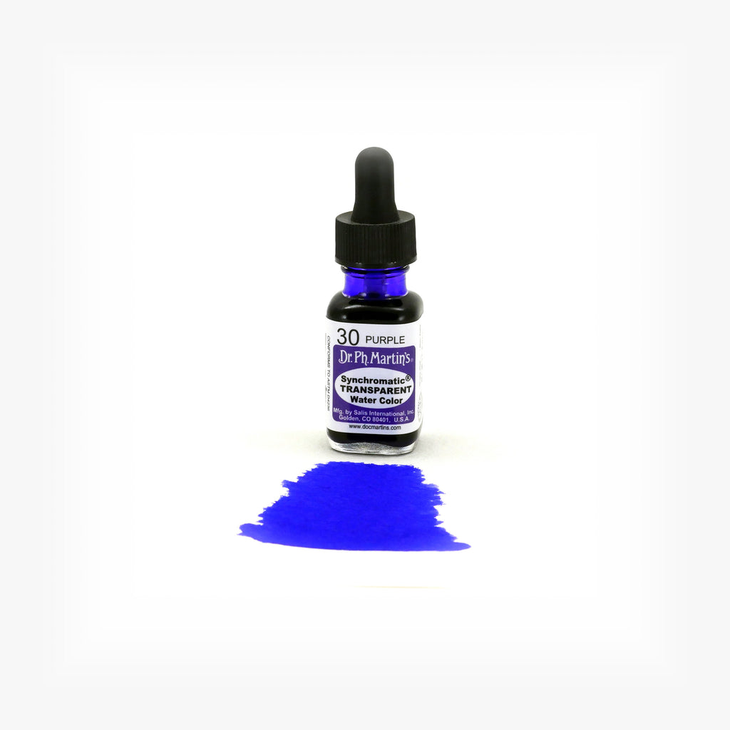Dr. Ph. Martin's Synchromatic Transparent Water Color, 0.5 oz, Purple (30)