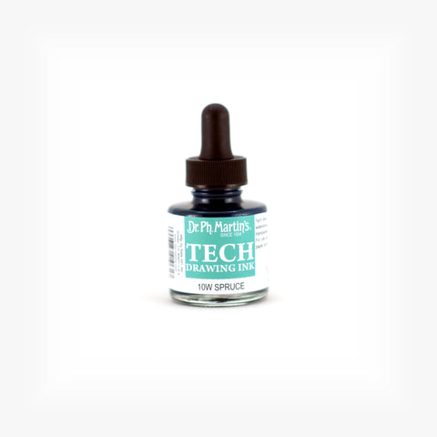 Dr. Ph. Martin's TECH Drawing Ink, 1.0 oz, Spruce Green (10W)
